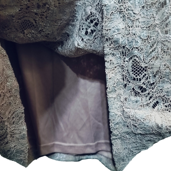 (1592) Simply Liliana Blush Pink Ruched Lace Cocktail Dress Size 14 - Picture 5 of 11